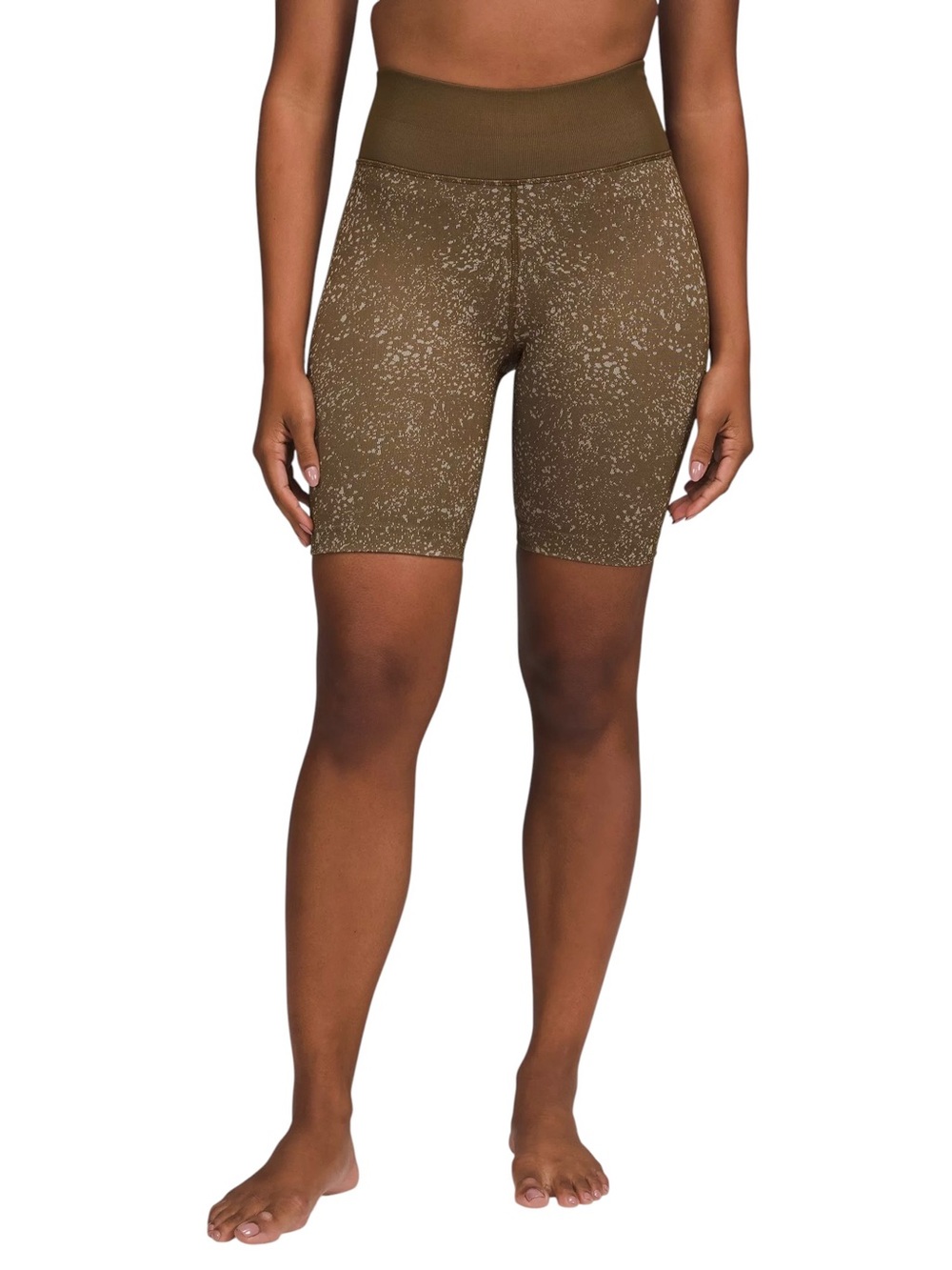 Lululemon Ebb to Street High-Rise Short 8" Brown Seamless Sz 12
